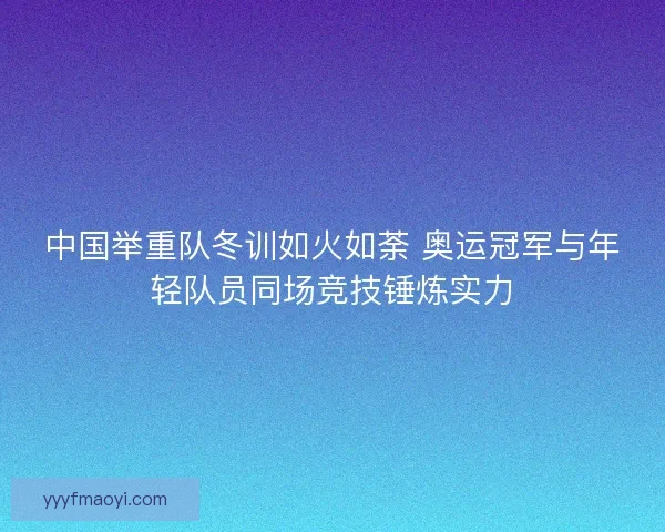 中国举重队冬训如火如荼 奥运冠军与年轻队员同场竞技锤炼实力